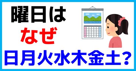 日月火水木金土 由来